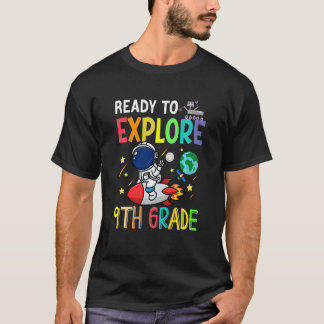 Camiseta Kids Ready To Explore Ninth Grade Astronaut Back T