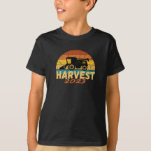 Kids Retro Style Harvest Tshirt, Farmers Combina