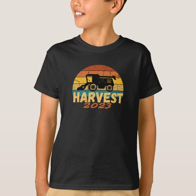 Camiseta Kids Retro Style Harvest Tshirt, Farmers Combina (Frente)