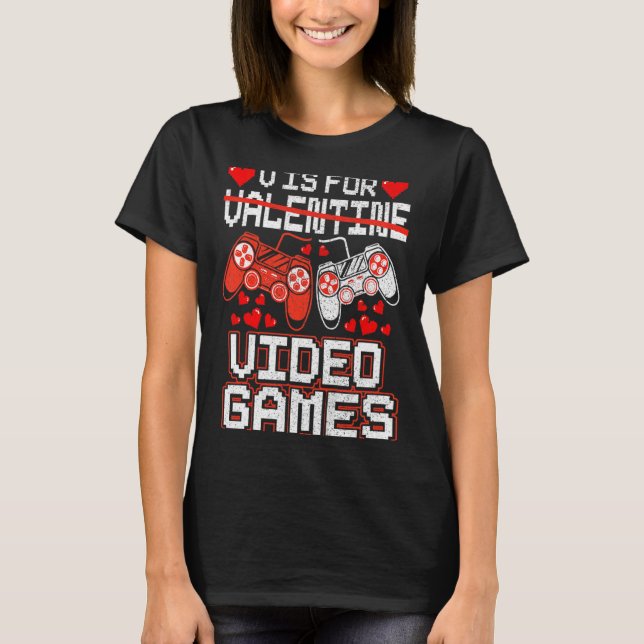 Camiseta Kids Retro Video Game Valentines Day For Toddler B (Frente)