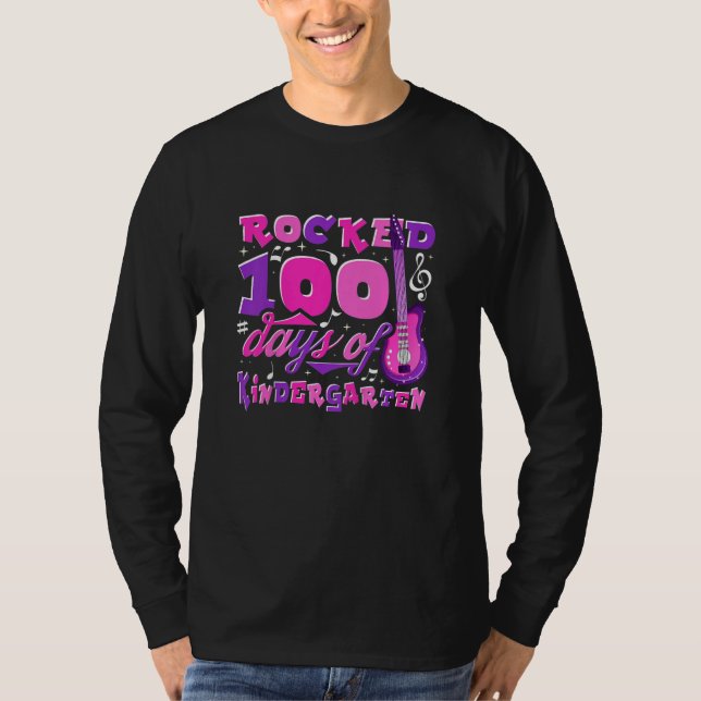 Camiseta Kids Rocked 100 Days Of Kindergarten (Frente)