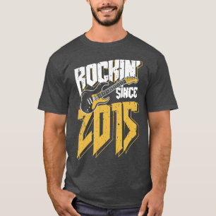Camiseta Kids Rockin' Desde 2015 Vintage Rock Fan 7