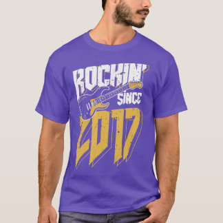 Camiseta Kids Rockin' Desde 2017 Vintage Rock Fan 5
