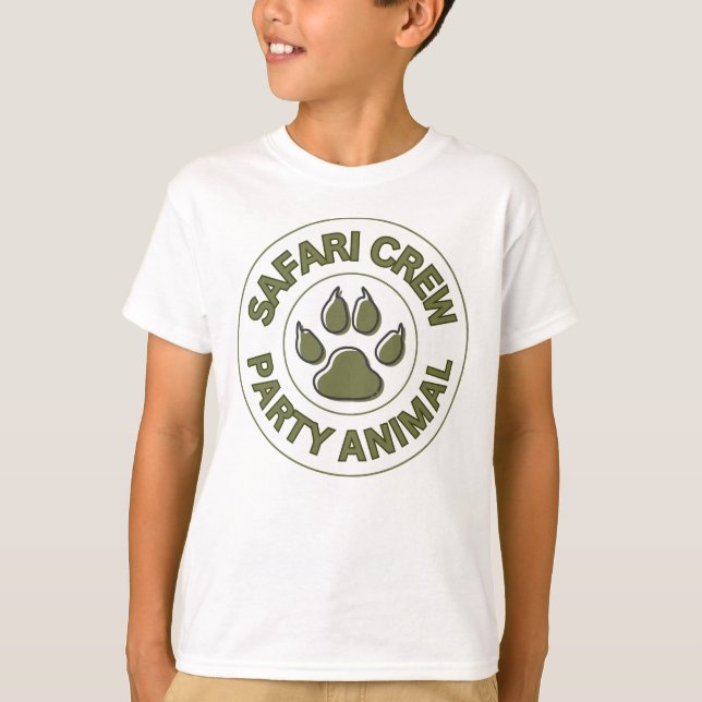 Camiseta Kid's Safari Crew Party Animal Birthday Party (Frente)