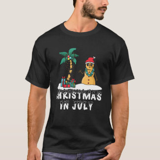 Camiseta Kids Santa Girls Xmas Snowman Tree Beach Christmas