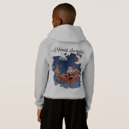 Camiseta Kids' Santa Rudolph Flying Sleigh Hoodie