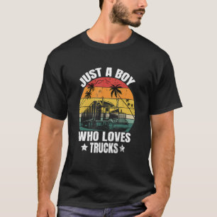 Camiseta Kids Semi Truck design oferece apenas um garoto qu
