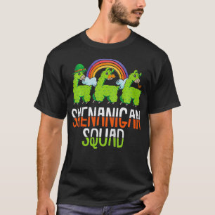 Camiseta Kids Shenanigan Squad St Patricks Day Cute Llama I