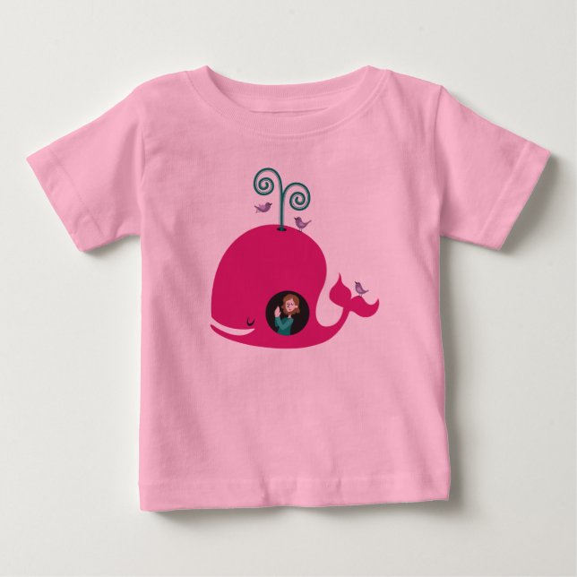 Camiseta Kids Shirt Bible Story Jonah And The Whale Girl (Frente)