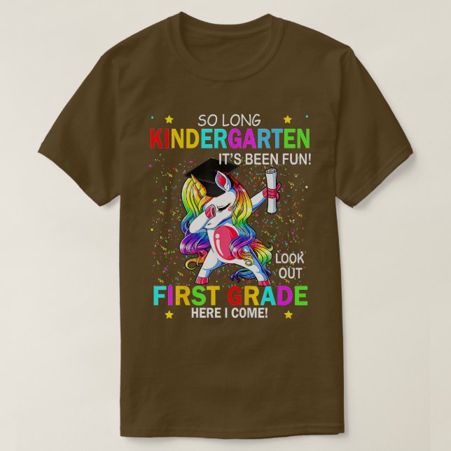 Camiseta Kids So Long Kindergarten Here I Come Graduation U (Frente do Design)