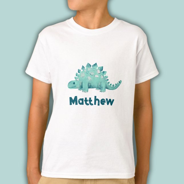 Camiseta Kids Stegosaurus Name (Stegosaurus dinosaur personalized t-shirt)