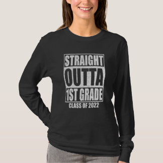 Camiseta Kids Straight Outta 1st Grade School Graduation Cl