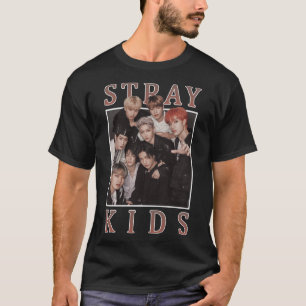 Camiseta KIDS STRAY Estilo de Banda Retroativa 90s Clássico