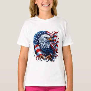 Camiseta Kids T-Shirt-Patriotic Flag