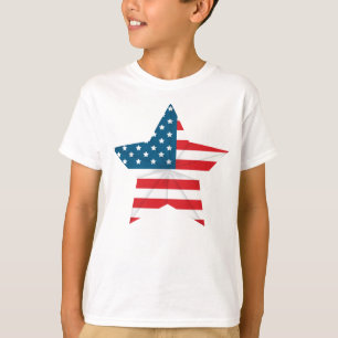 Camiseta Kids T-Shirt-Patriotic Flag Star