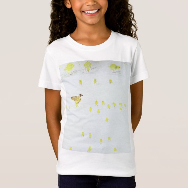 Camiseta Kids T-Shirt, Pintinho de bebês. (Frente)
