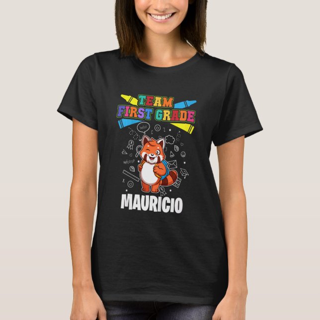 Camiseta Kids Team First Grade  Mauricio  Personalized (Frente)