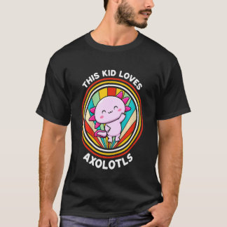 Camiseta Kids This Kid Loves Axolotls Cute Mexican Salamand