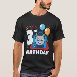 Camiseta Kids Thomas Amigos Feliz aniversário de 3 anos