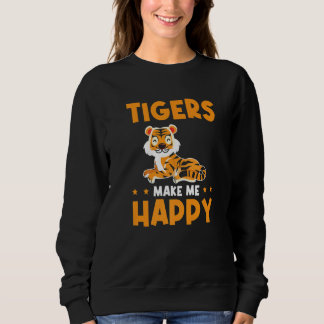 Camiseta Kids Tiger Wild Animal Tigers Make Me Happy