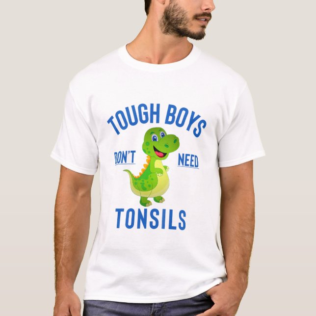 Camiseta Kids Tonsils Out Gift For Boys - Rec Tonsillectomy (Frente)