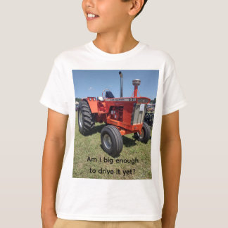 Camiseta Kids' tractor T-shirt, "Am I big enough to drive"