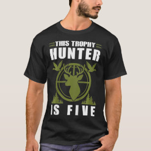 Camiseta Kids Trophy Hunter Tem 5 Anos Aniversário 5 Bir