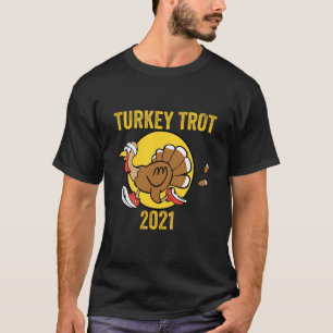 Camiseta Kids Turkey Trot 2021 Ação de Graças Turquia Tr
