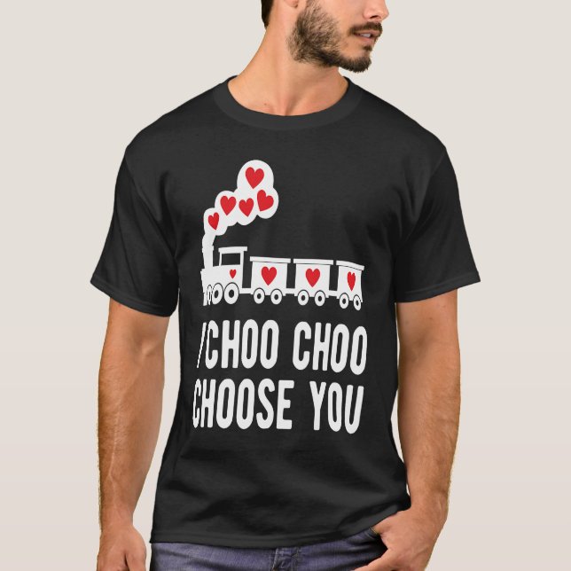 Camiseta Kids Valentine's Day Choo Choo Train Hearts for Bo (Frente)
