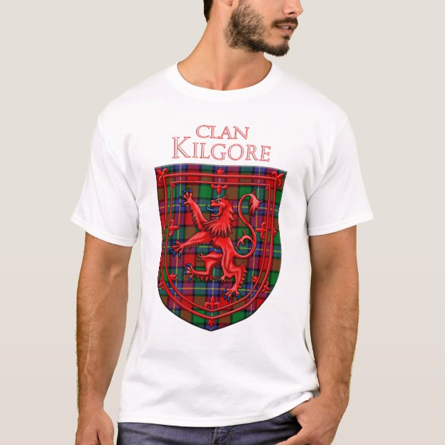 Camiseta Kilgore Tartan Scottish Xadrez Lion Rampant (Frente)