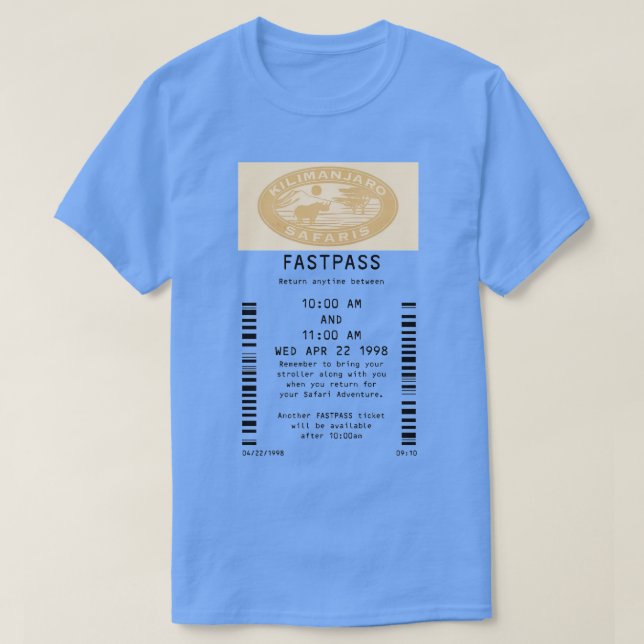 Camiseta Kilimanjaro Safari passa mais rápido TSirt (Frente do Design)