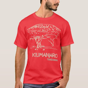 Camiseta Kilimanjaro Tanzânia África Girafa