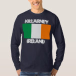 Camiseta Killarney, Irlanda com bandeira irlandesa<br><div class="desc">Killarney,  Irlanda com bandeira irlandesa</div>