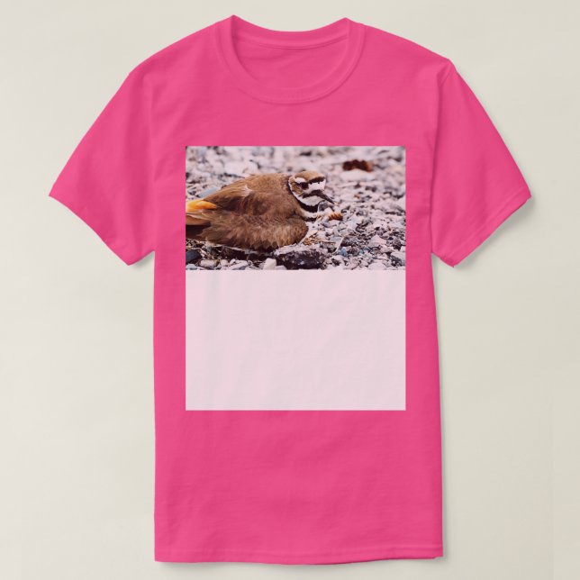 Camiseta Killdeer Bird protegendo seu Ninho TShirt (Frente do Design)