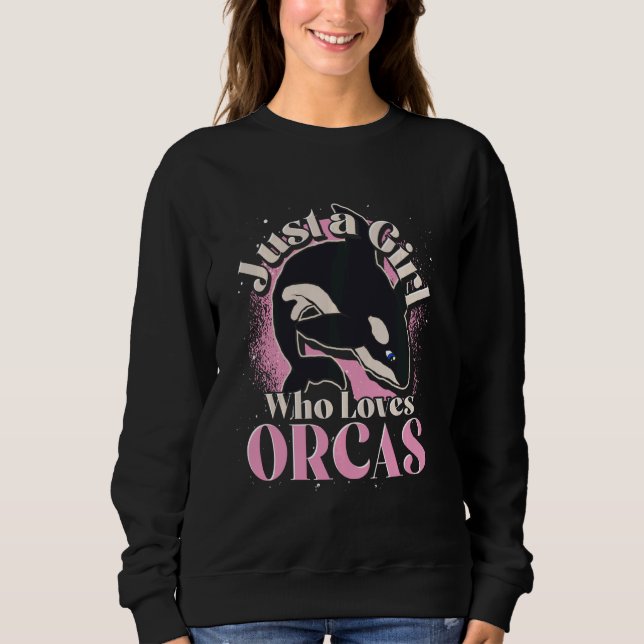 Camiseta Killer Whale  Ocean Animal  Girls Women Orca Long  (Frente)
