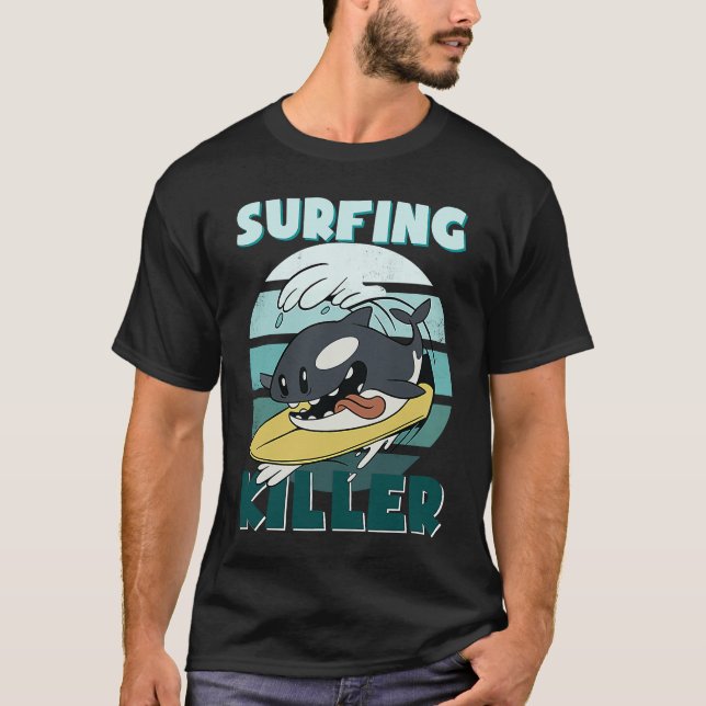 Camiseta Killerwal Surf Ocean  Men's Boys Children's Orca (Frente)