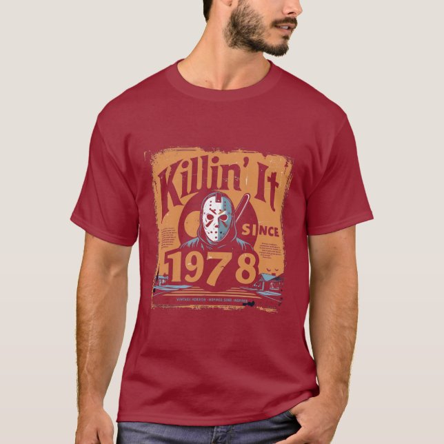 Camiseta Killin' It Since 1978 - Michael Myers vintage (Frente)