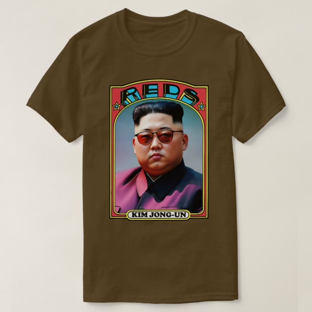 Camiseta Kim JongUn - Retro Comunista Trading d (Frente do Design)