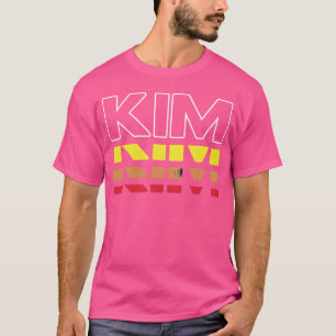 Camiseta Kim Primeiro Nome Divertido Vintage Pôr do Sol Kim