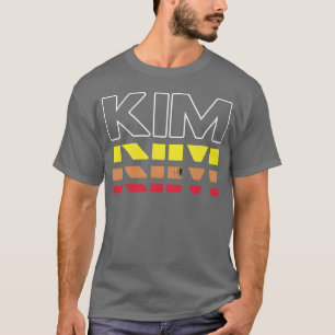 Camiseta Kim Primeiro Nome Engraçado Vintage Pôr do Sol Kim