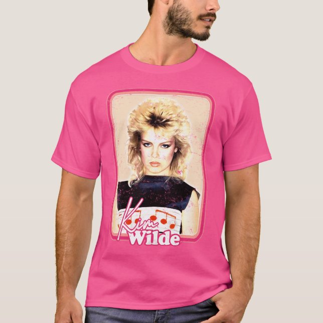 Camiseta Kim Wilde 80S - Design de Arte Estética do Ventila (Frente)