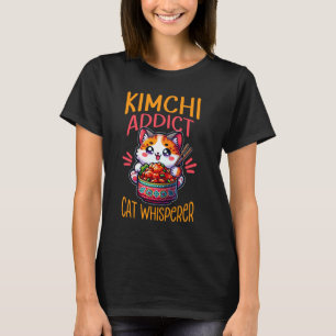 Camiseta Kimchi Addict Cat Whisperer - Cat Lover e Coreano