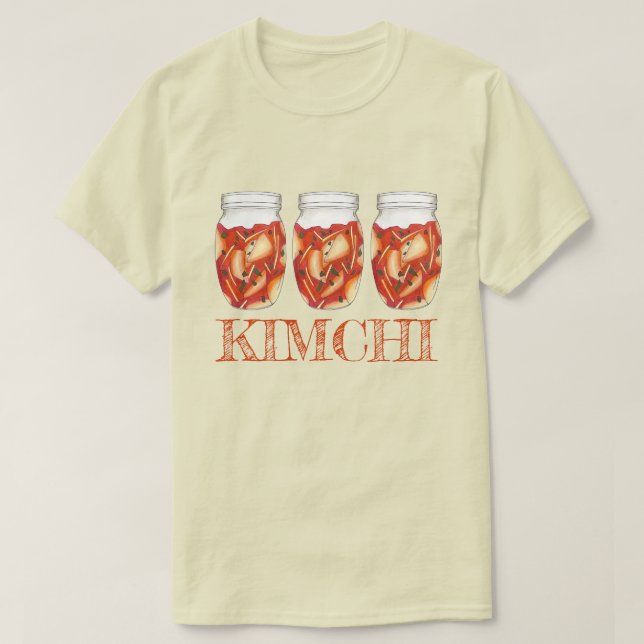 Camiseta Kimchi Fermentado Coubage Coreano da Comida (Frente do Design)