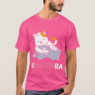 Camiseta Kimeowra Funny Cute Kawaii Jiu Jitsu Cat Martial A