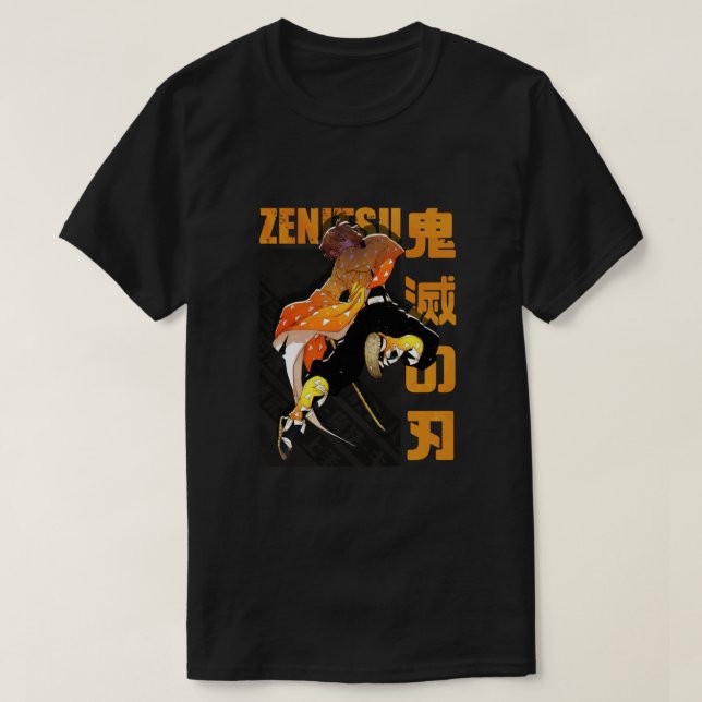 Camiseta Kimetsu no Yaiba - Zenitsu Agatsuma (Frente do Design)
