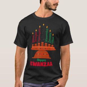 Camiseta Kinara Sete Velas Princípios De Kwanzaa Happy K