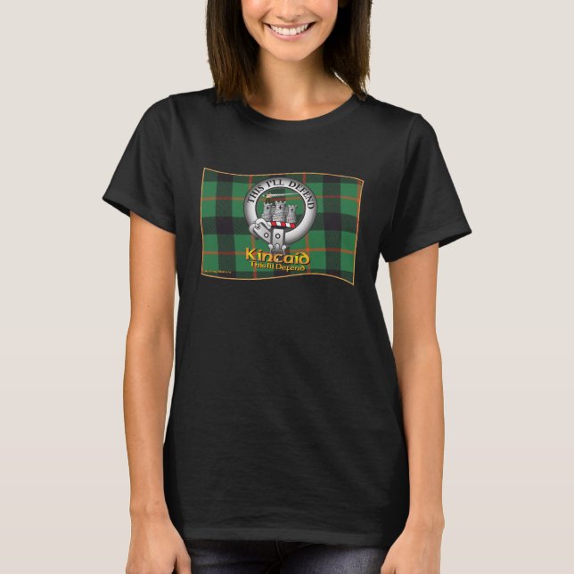 Camiseta Kincaid Clan Tartan Crest Motto (Frente)