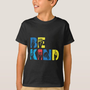 Camiseta Kind Asl Love Sign Language Autismo Atenção