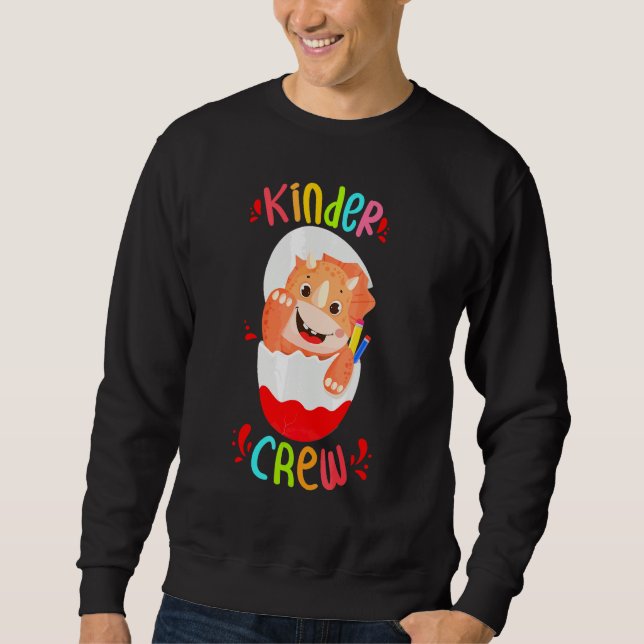 Camiseta Kinder Crew Cute Dino para Professora de  (Frente)