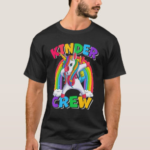 Camiseta Kinder Crew Dabbing Unicorn de volta a School Kids